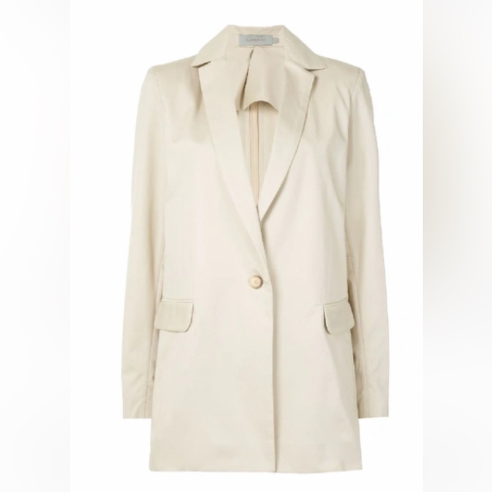 Silvia Tcherassi Pearl Single Breasted Blazer with Sequin Stripe to Centre Back